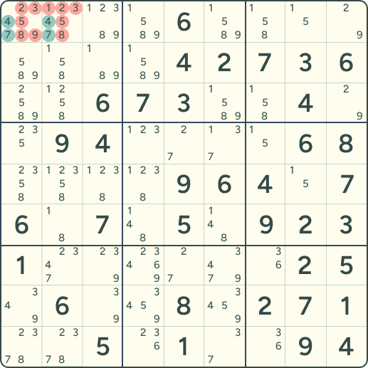 Sudoku rule Hidden Pairs