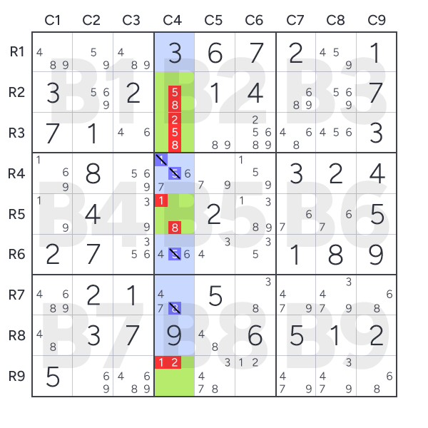 Sudoku rule Naked Quadruple