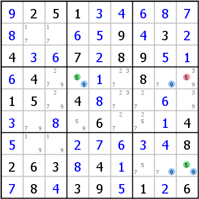 Sudoku rule W-Wing
